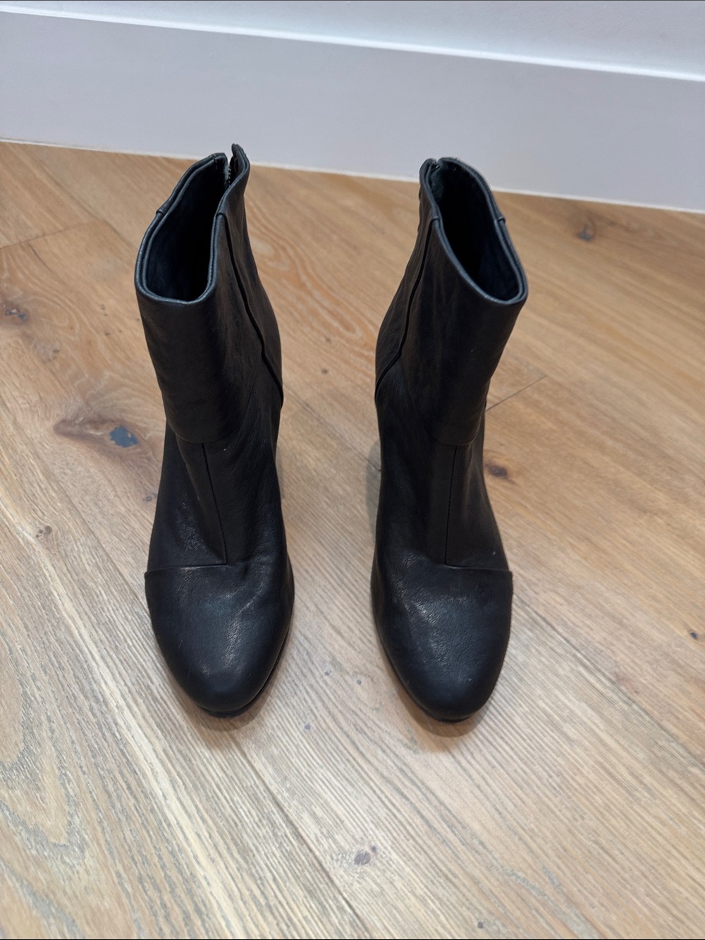 rag & bone Black Leather Ankle Booties